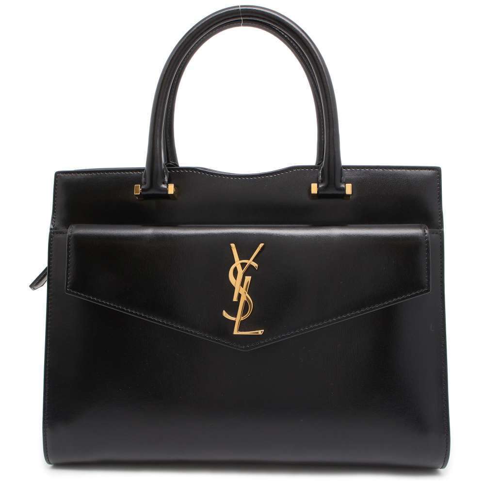 Saint Laurent Yves Uptown Handbag PARIS Shoulder Bag Black
